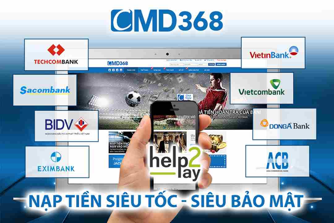 CMD368 đã liên kết với 8 ngân hàng nội địa lớn 
